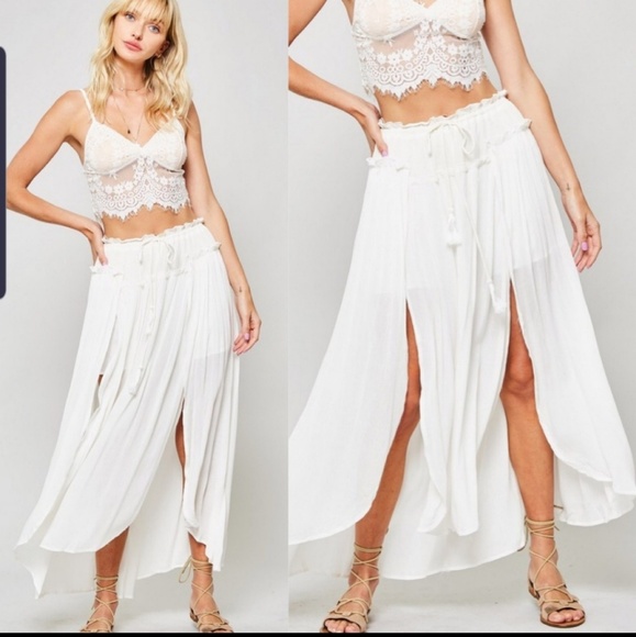 Promesa Dresses & Skirts - **LAST ONE**Slit Maxi Skirt with Tassle